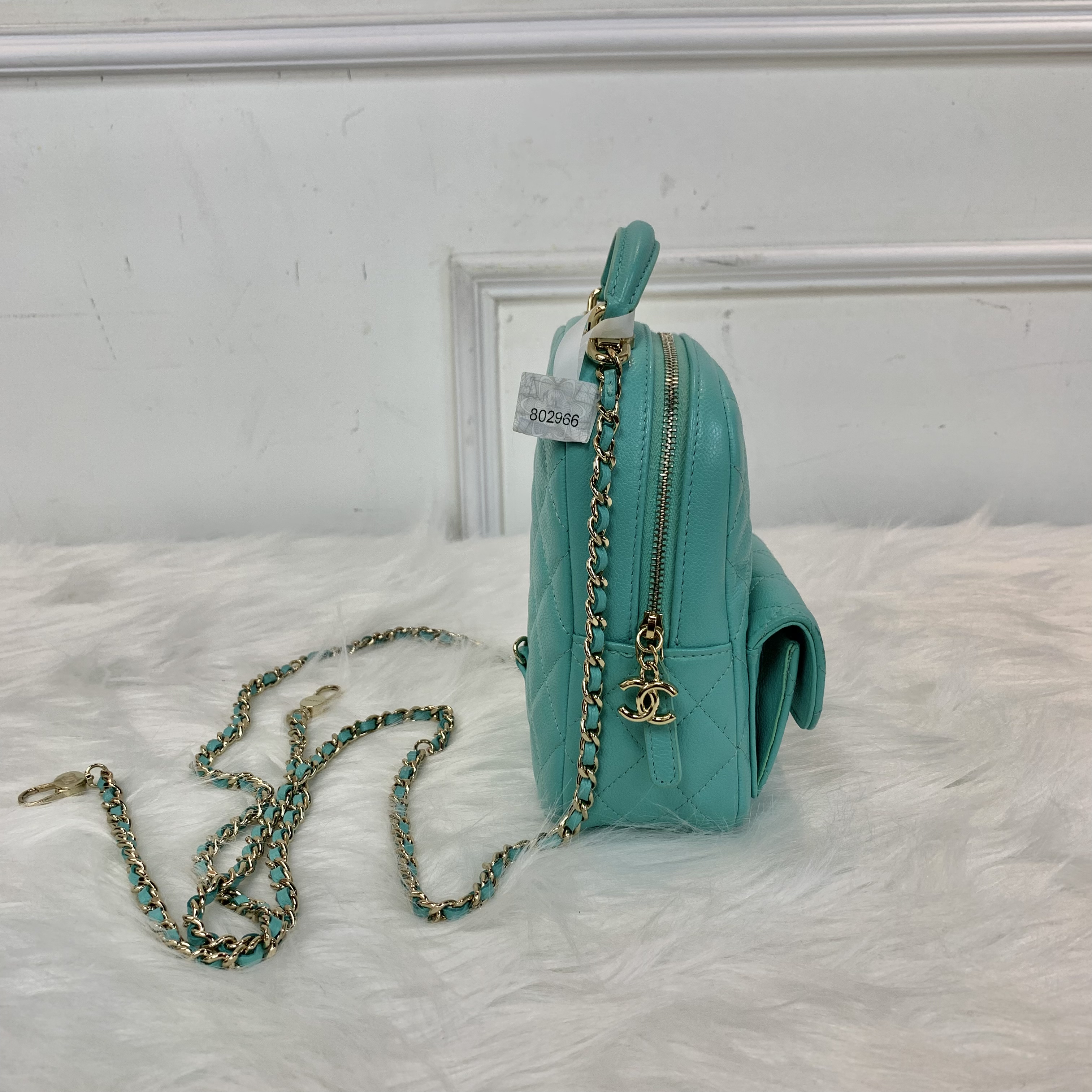 夏日必備Tiffany Blue Chanel 24C mini backpack
