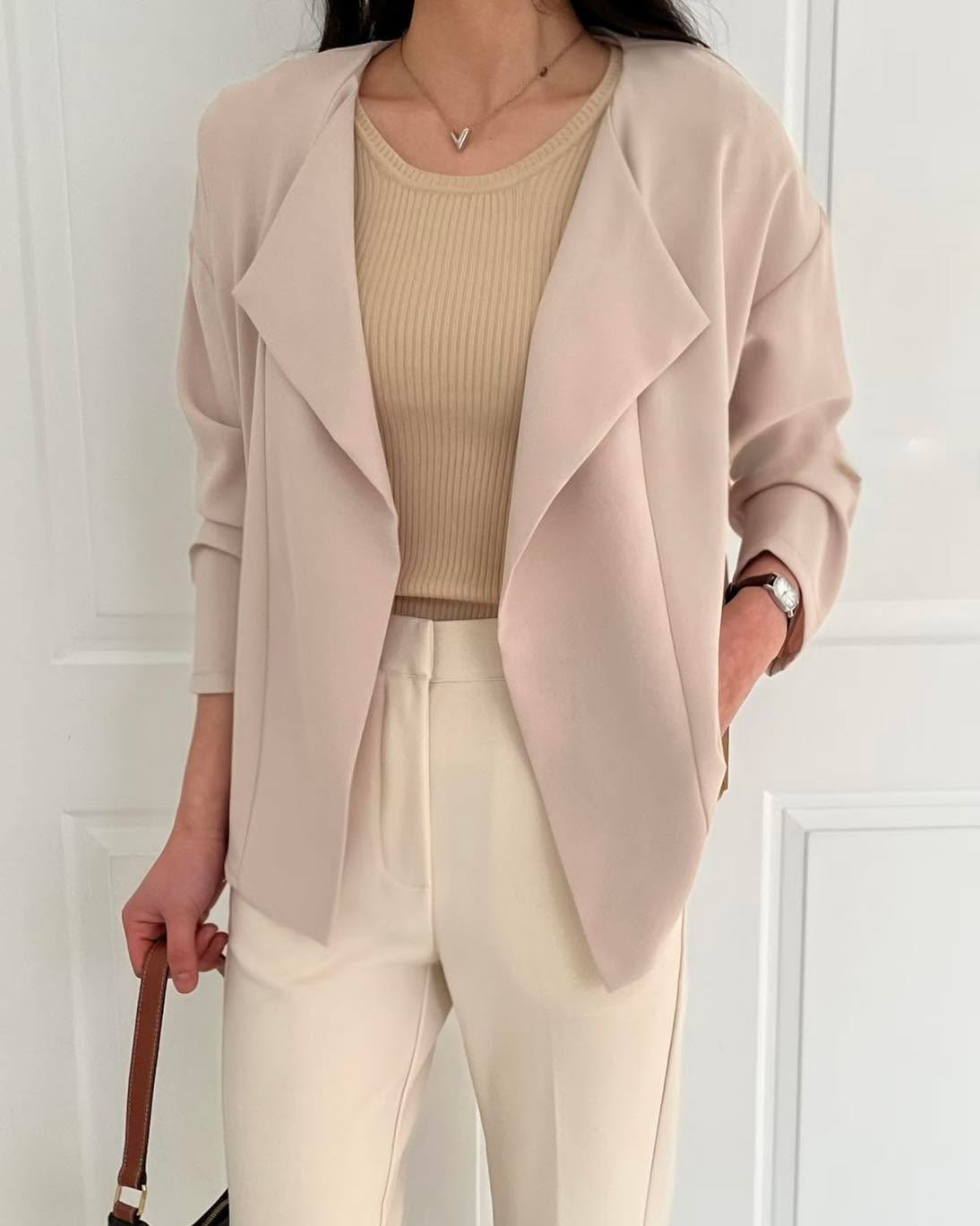 雪紡反領西裝外套