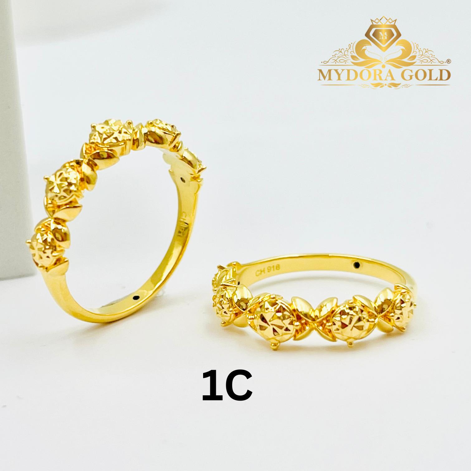 MYDORA Cincin Diamond Cut (5G) l EMAS 916/22K