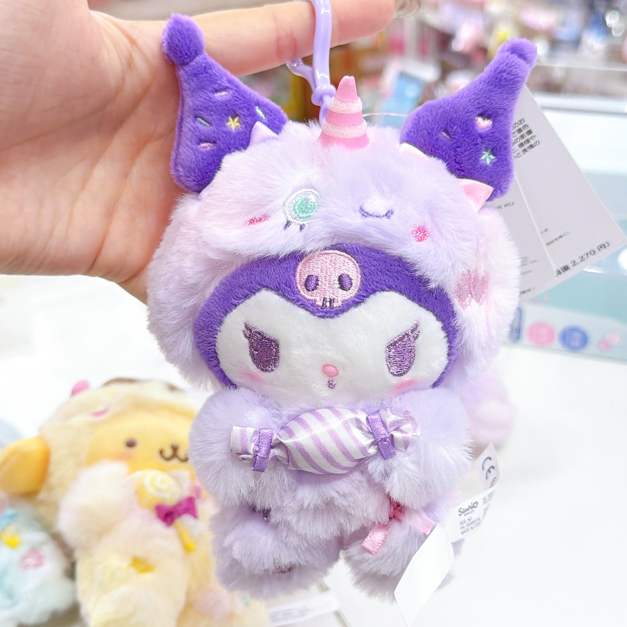 日本直送sanrio 糖果色怪獸系列公仔掛飾