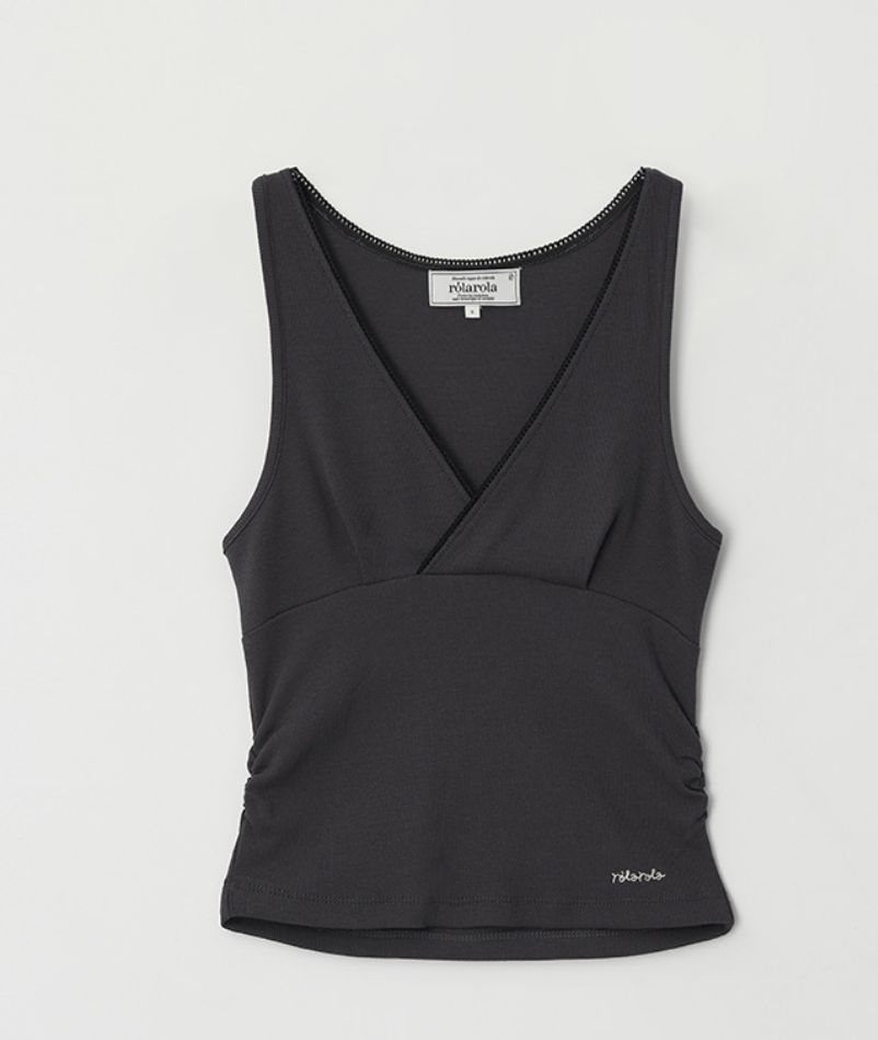 🎀Rolarola 🎀 NUBASIC LAYERED SLEEVELESS SET 張元英同款！ 可以一套着，又可以分開兩件着!一套衫3種著法 原價69000won 獨家折扣優惠 size: s/m Charcoal /olive / grey / 28/3截單