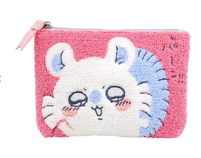 Chiikawa 三層分格刺繡花拉鏈袋 -飛鼠