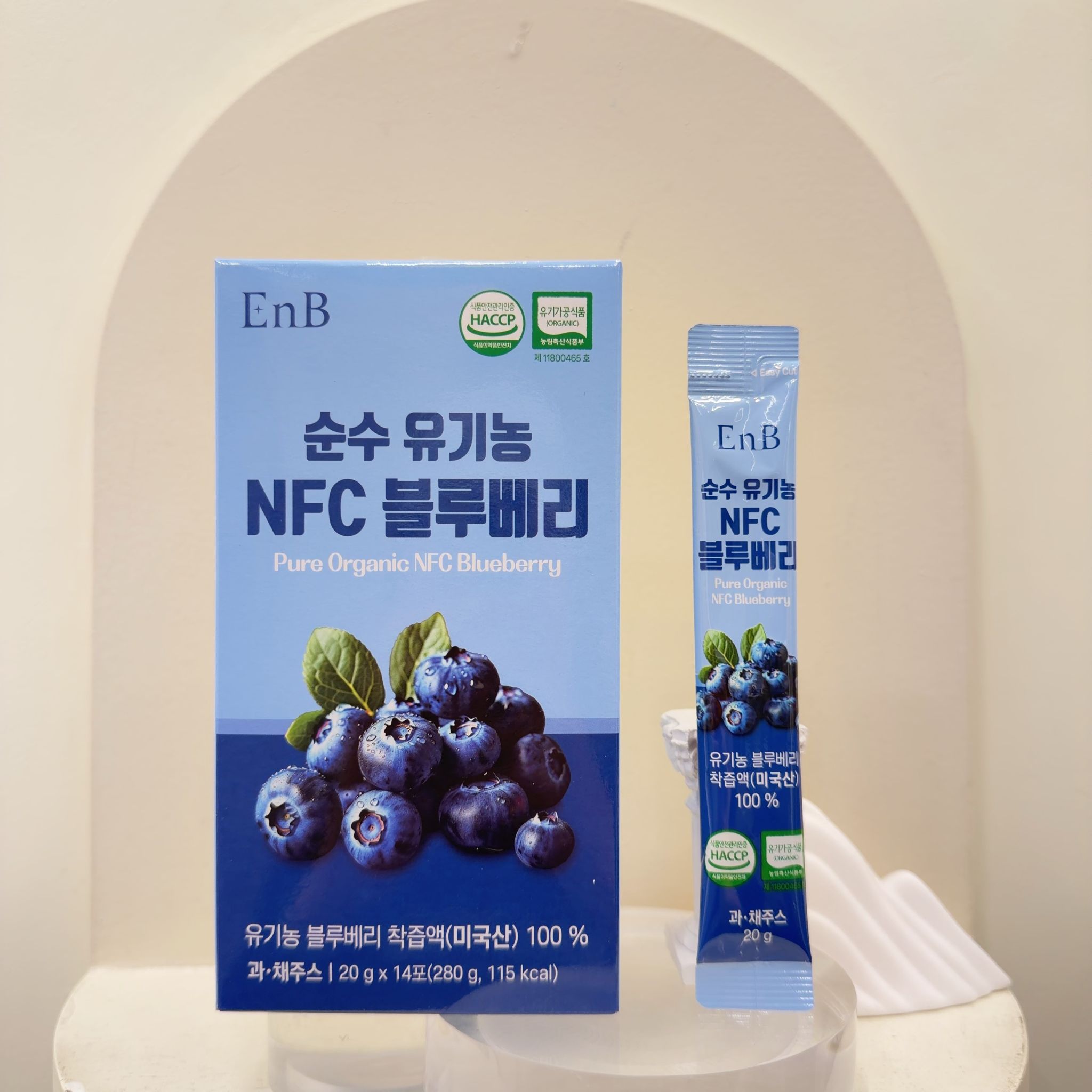 $129盒。2盒起$119盒。韓國🇰🇷直送EnB純有機NFC藍莓濃縮液20g*14t