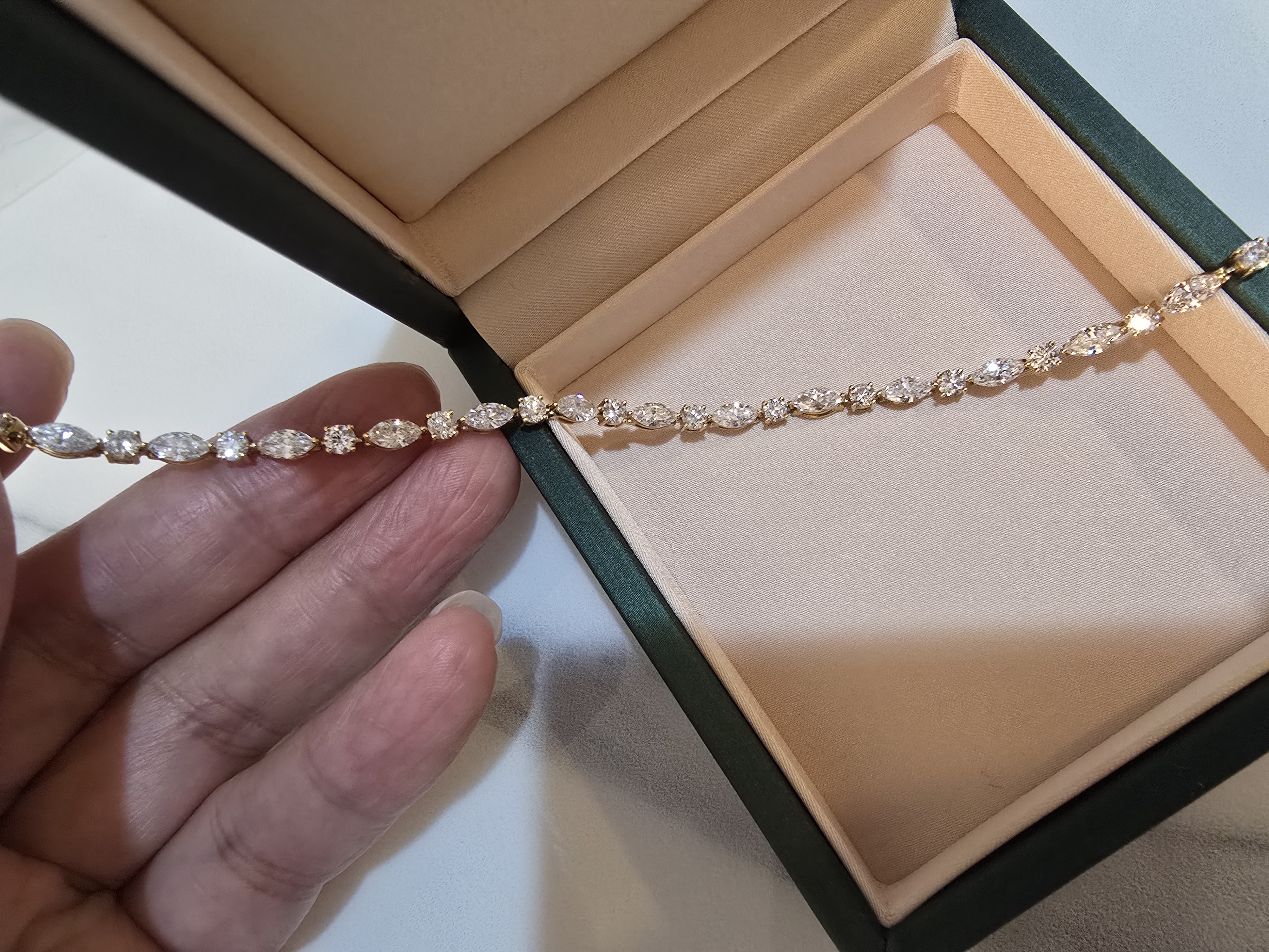 18K培育鑽石手鏈 D3.017/15 d1.64/16