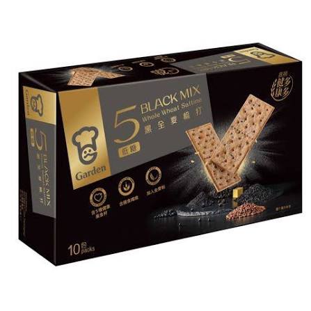 嘉頓 5黑全麥梳打 (10小包) 270g