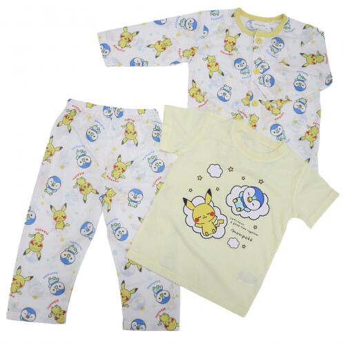 🇯🇵預訂 日本直送🇯🇵Monpoke比卡超人物印花短袖+長袖家居服三件套