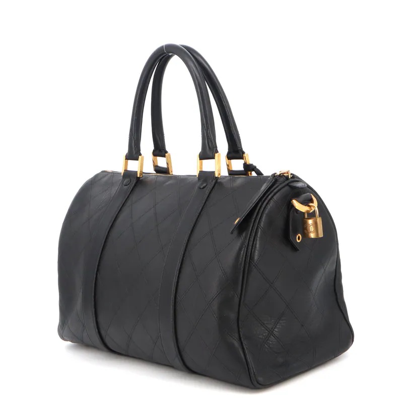 Chanel Bicolore Lambskin Boston Bag