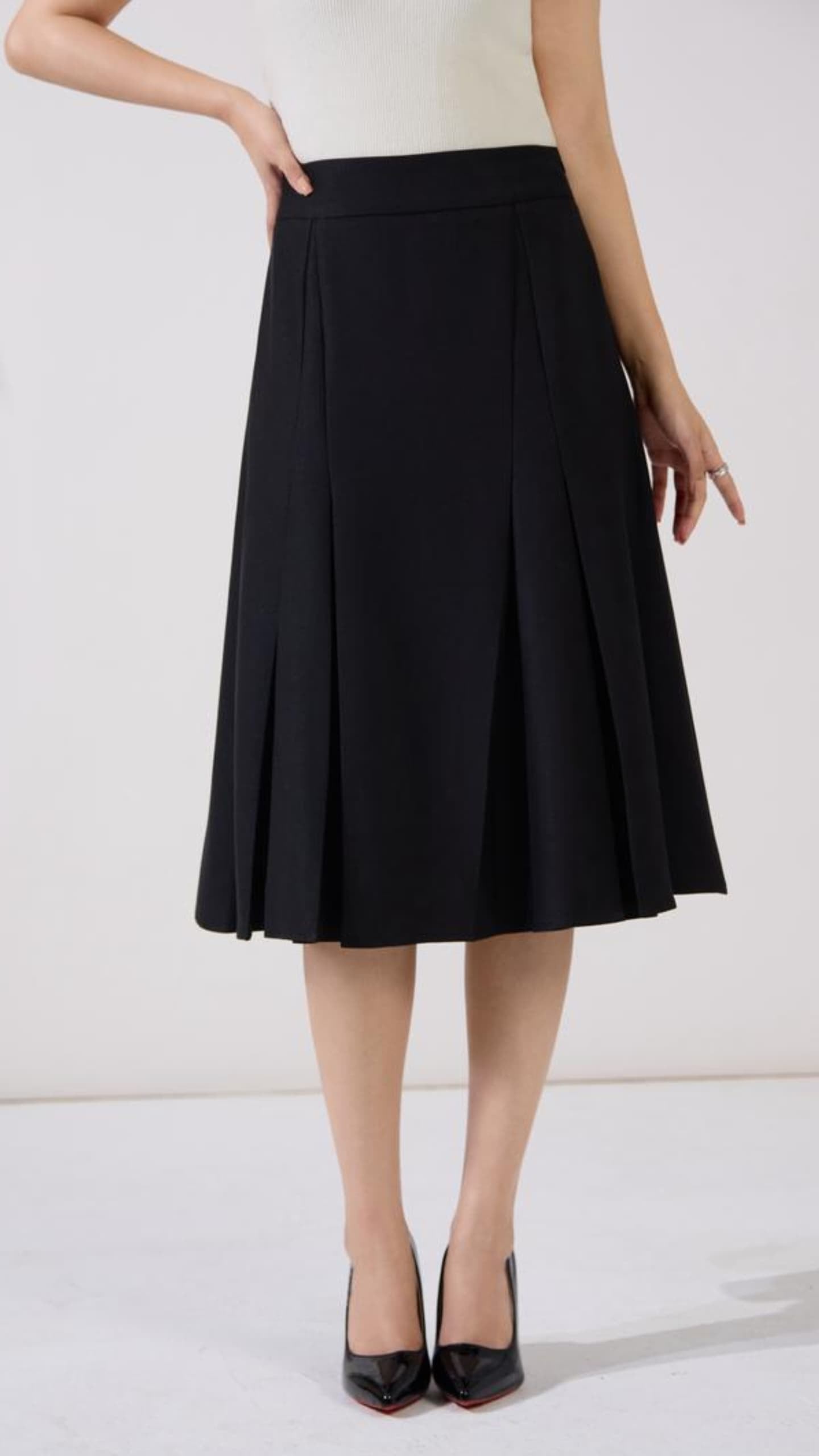 12241358 Sophia Pleated Midi Skirt