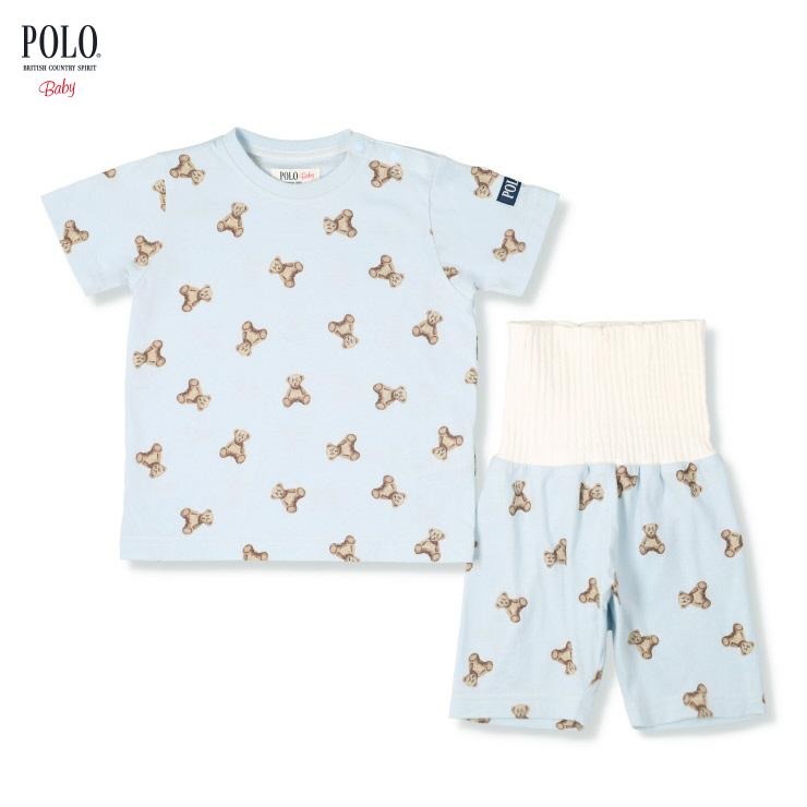 🇯🇵限量預訂 日本直送🇯🇵Polo Baby三色小熊滿印短袖包腹家居服上下套裝