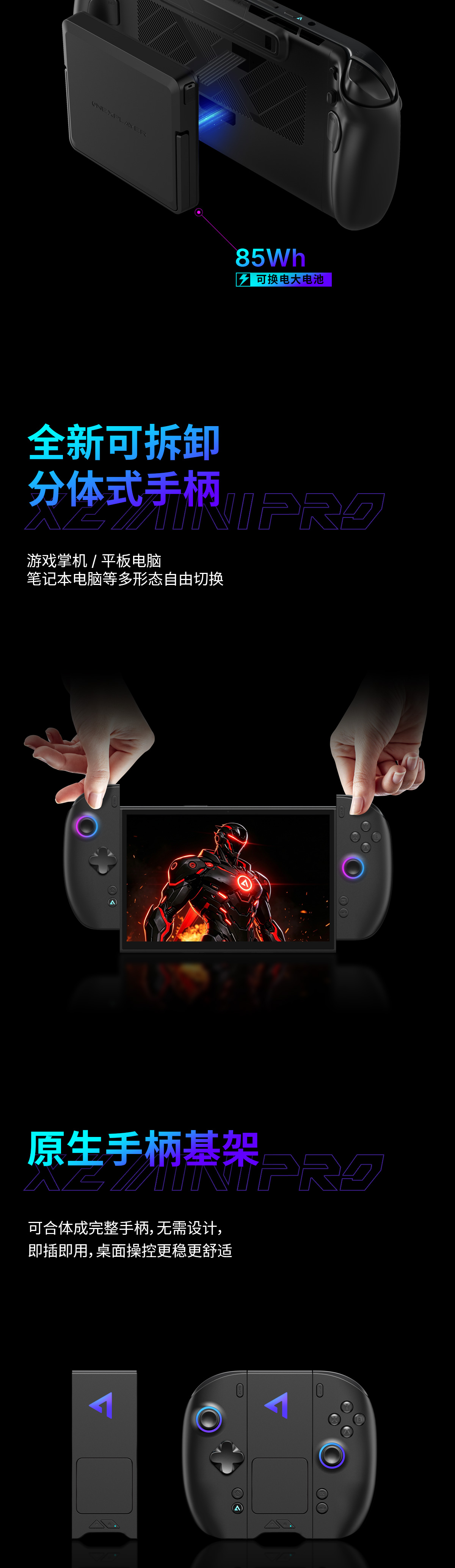 OneXPlayer X2 MINI PRO遊戲掌機 