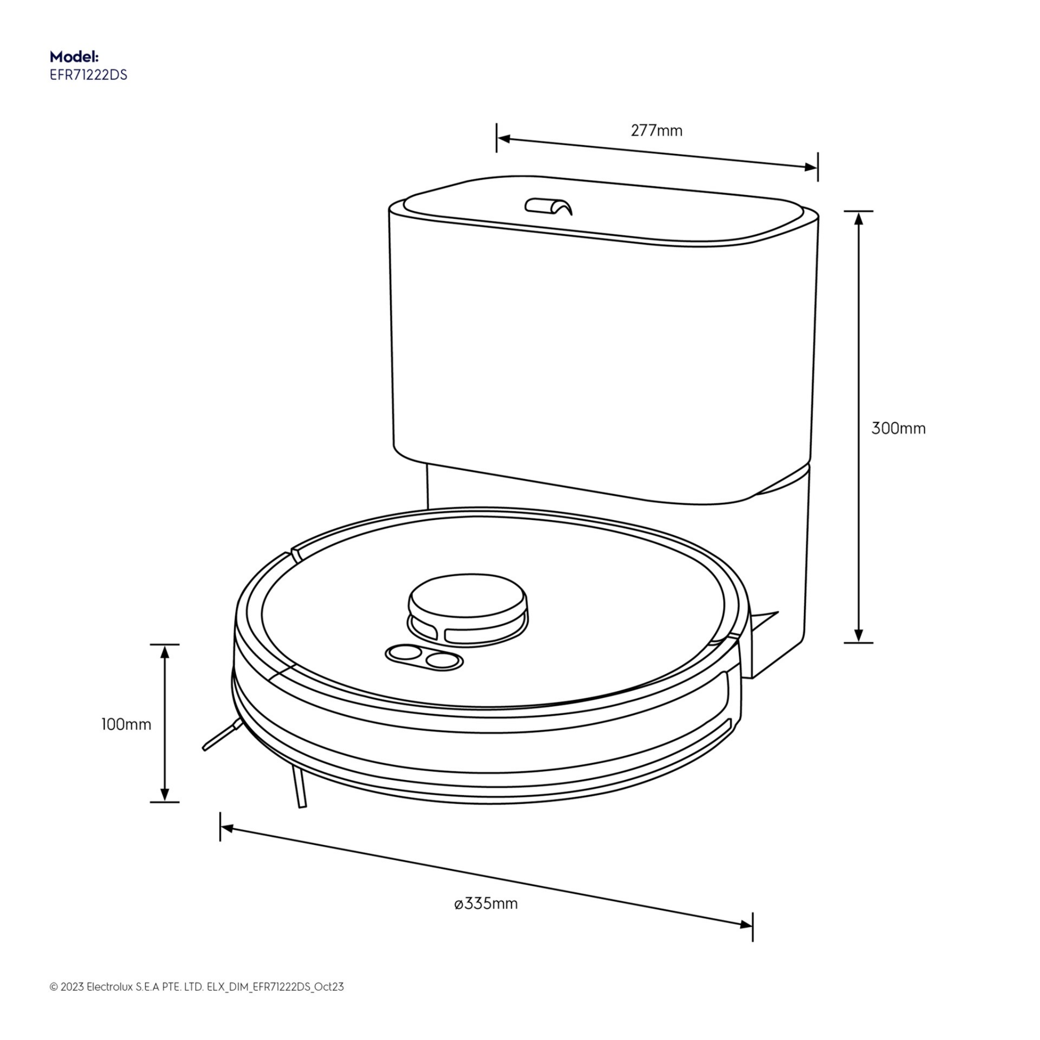 Electrolux UltimateHome 700 Robot Vacuum with Mop (EFR71222DS)