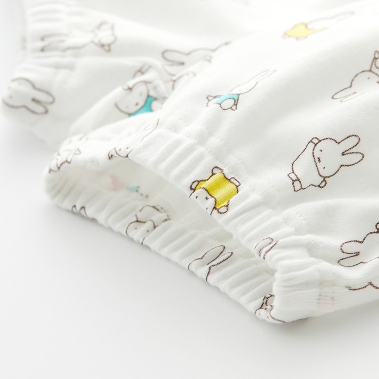 ☀️代購預訂 台灣直送☀️Miffy & Boris系列兩色純棉人物印花短袖包屁衣短褲圍兜三件套