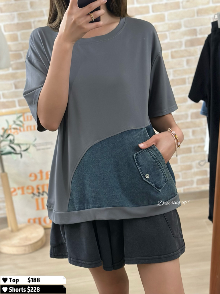 有型有款｜牛仔袋軟棉上衣