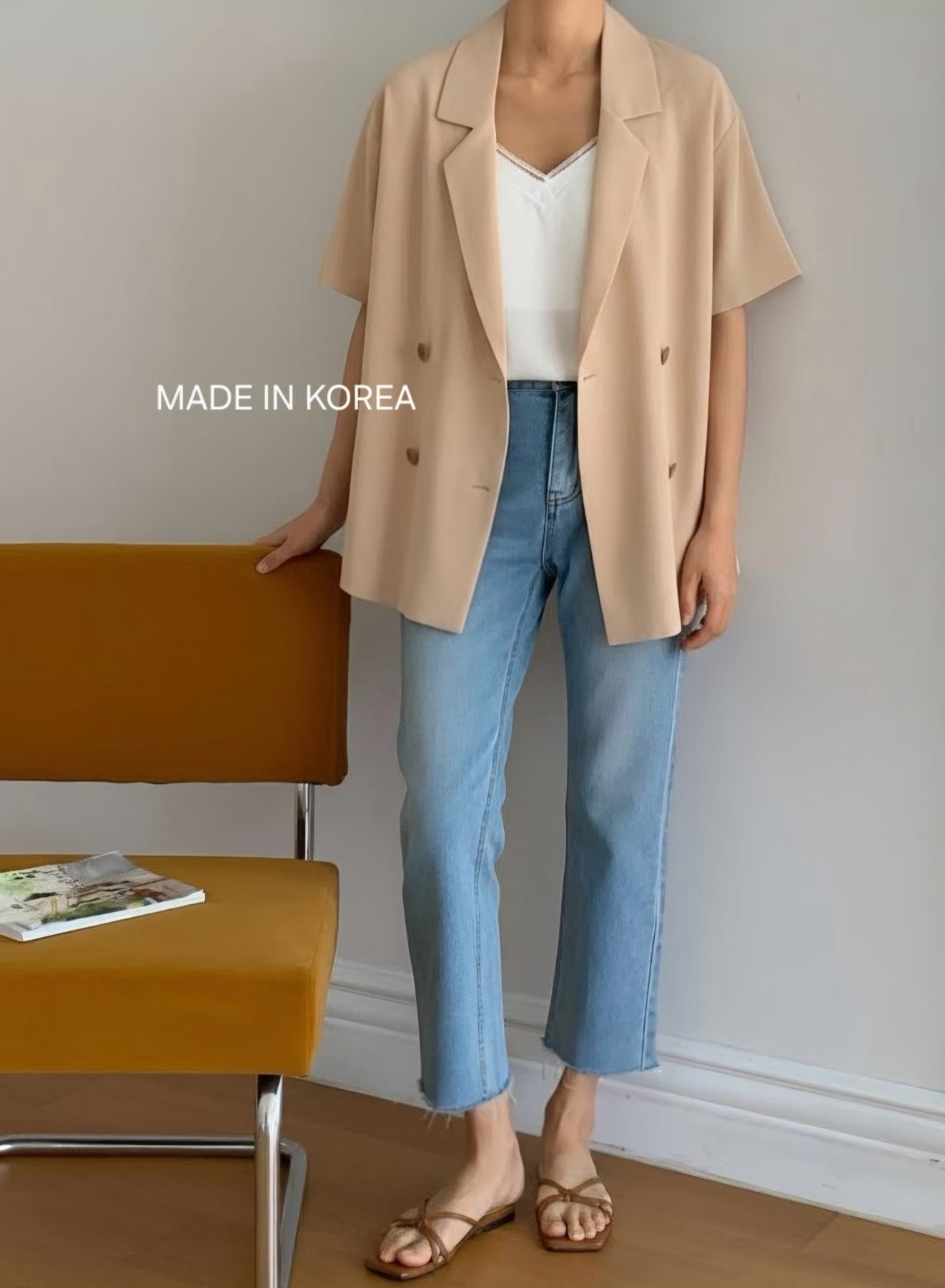 G6270 韓國🇰🇷靚料孖襟西裝外套