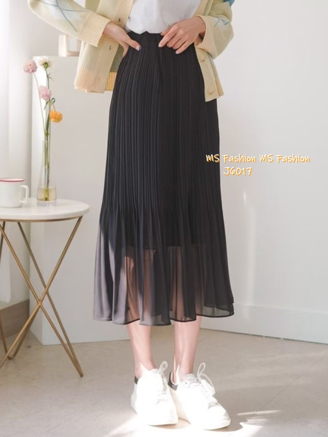 J6017 韓國🇰🇷百摺雪紡半裙