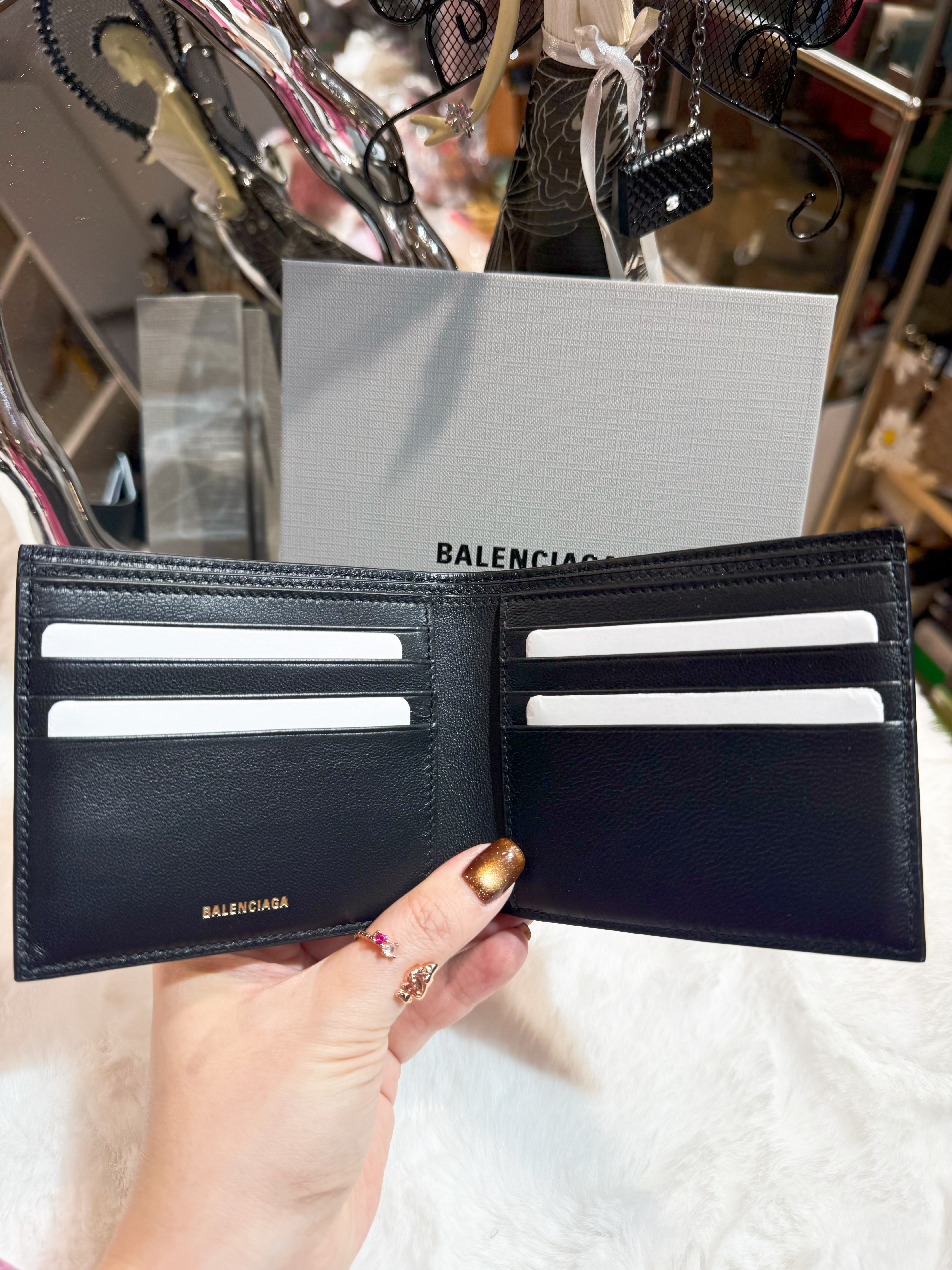 Balenciaga bi fold wallet 738/bb/blk