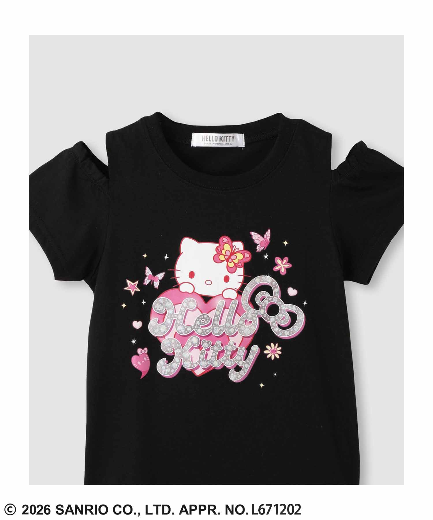 🆕【⭐訂購⭐】🇯🇵日本直送 🌀#Kitty 卡通印花 露肩短袖tee🌀[ELJA-0195][261121]