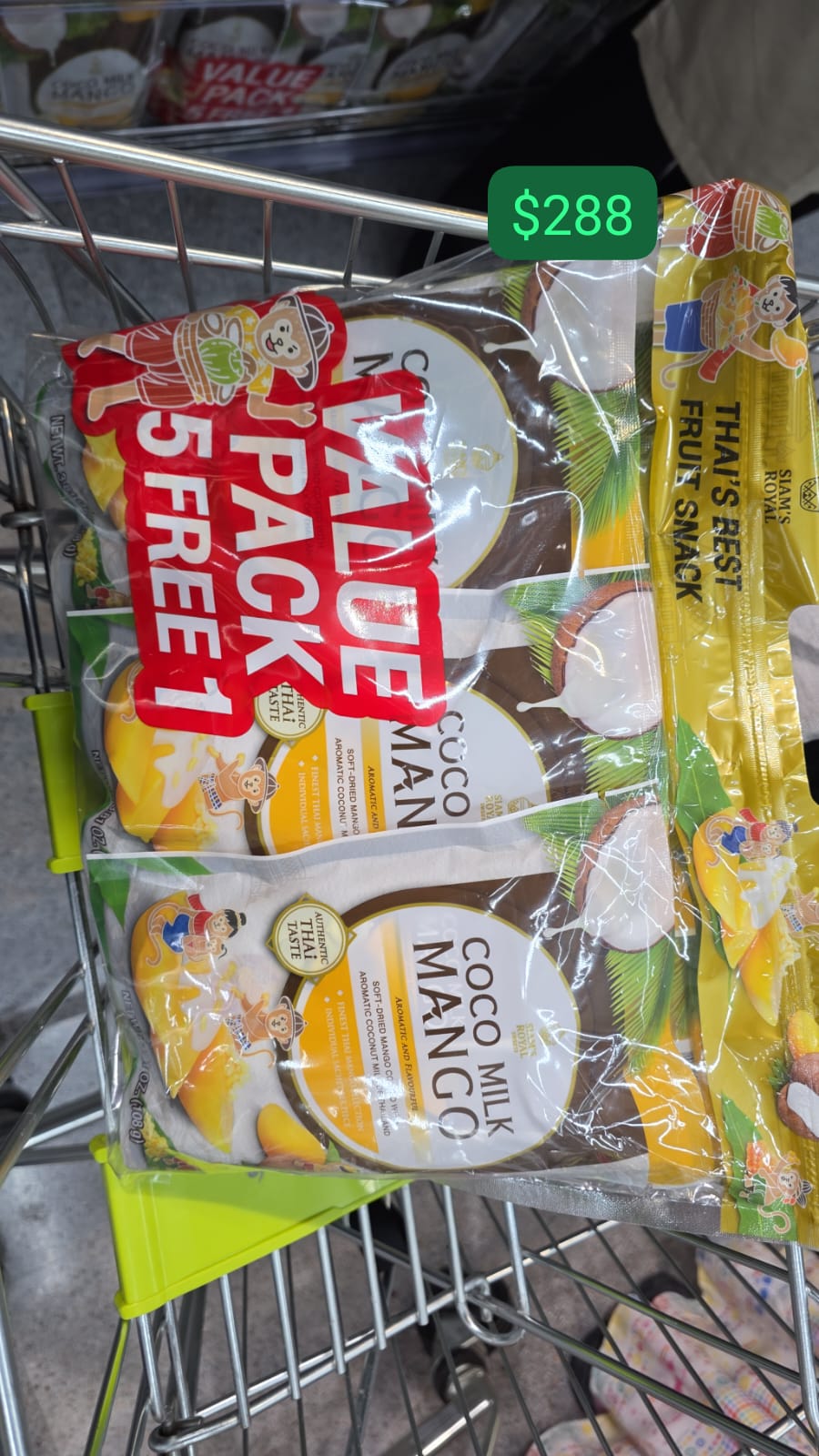 Siam's Royal Coco Milk Mango，一款泰國皇家御用品牌的椰奶芒果乾6pack