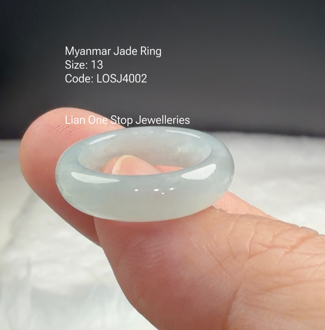 (Size 13) Code: LOSJ4002 Myanmar Jade Ring 