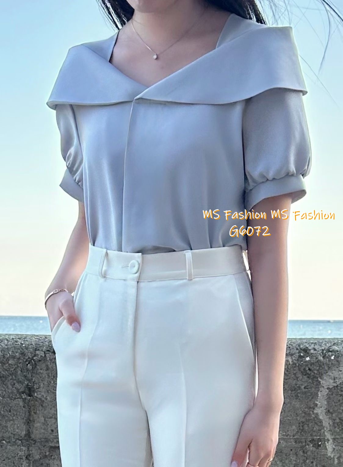 G6072 韓國🇰🇷靚料特色V領top