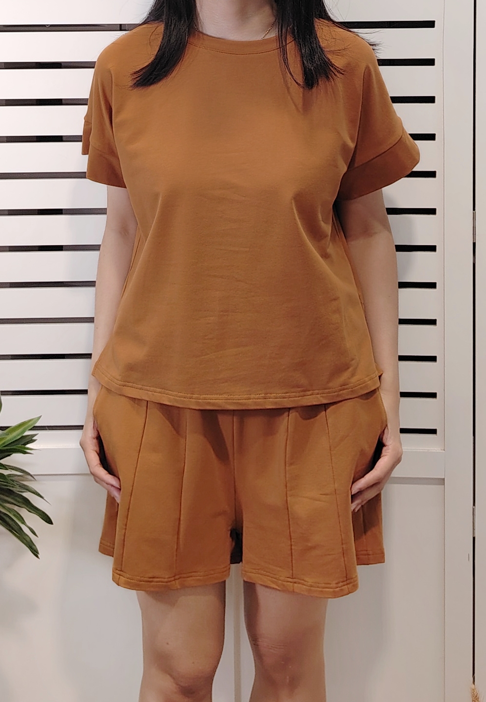 LY620 Cotton Set Tee With Short Pant 