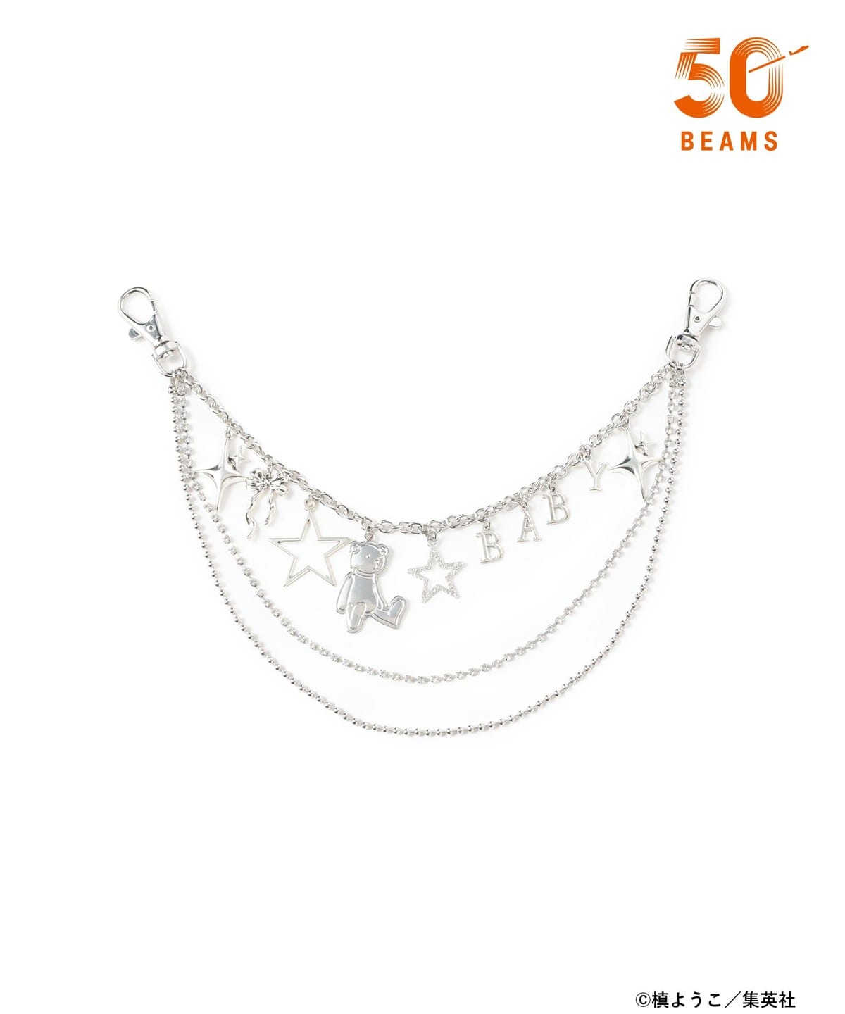 《Pre-Order》愛你寶貝 Triple Chain｜Ribbonりぼん 70周年 × BEAMS MANGART × Ray BEAMS (26177-P）