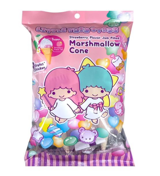 Sanrio Little Twins Stars 棉花糖 夾心 雪糕筒 甜筒 (士多啤梨味) (獨立包裝) 60g