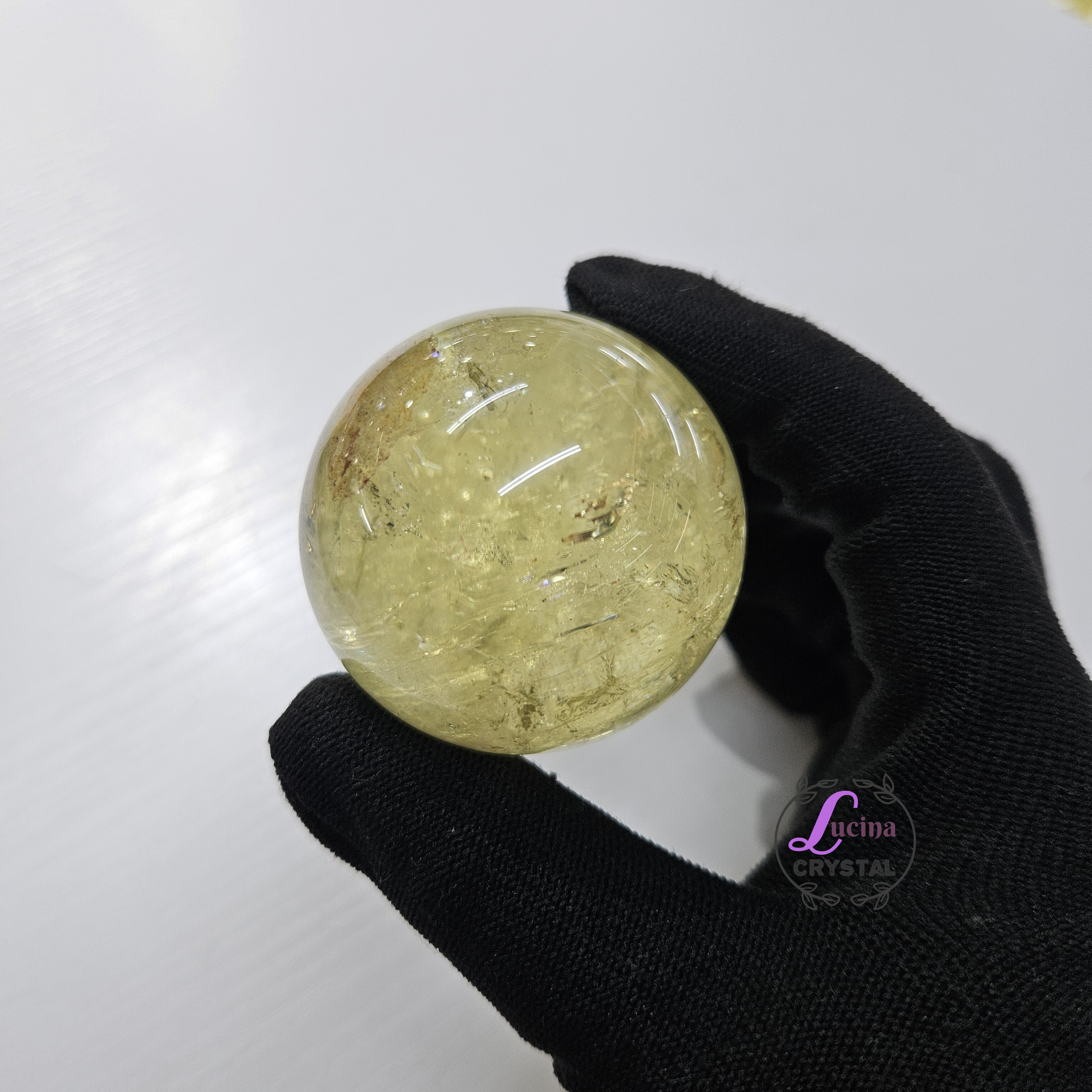 (Co#J330)黃水晶球/Citrine Sphere 