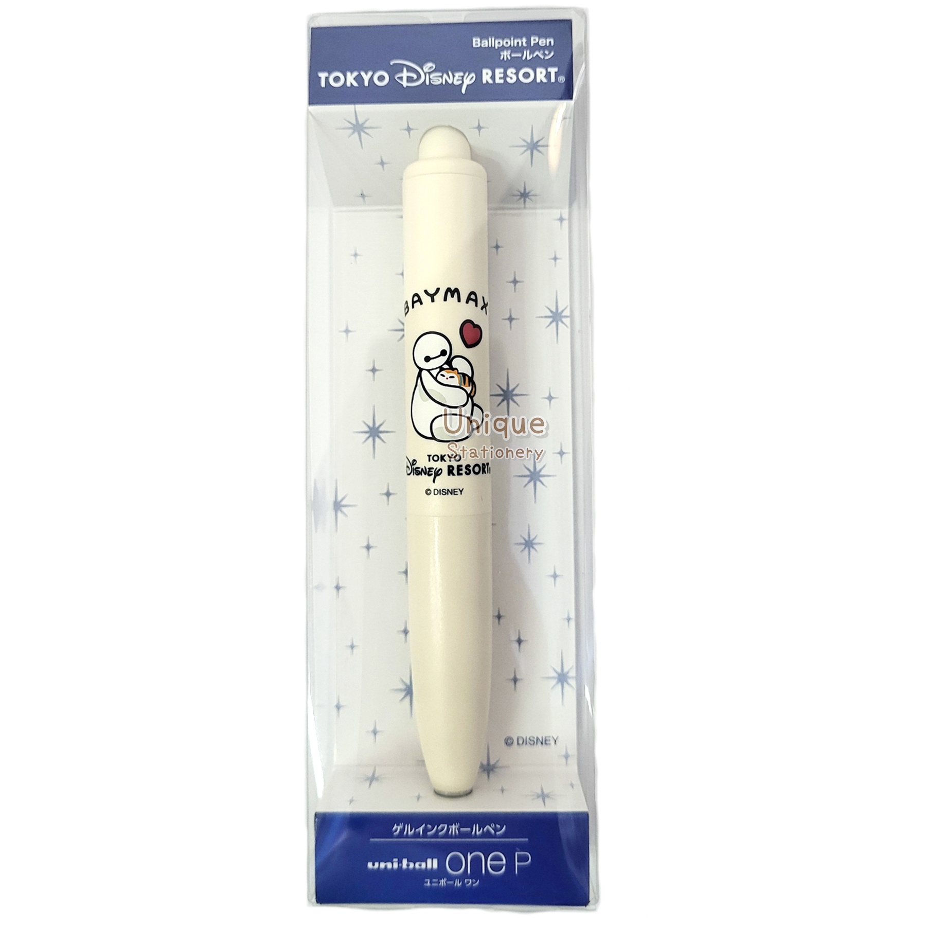 現貨｜【日本 Disney Store 限定】Baymax 大英雄聯盟 日本製 uni-ball one P 0.38mm 黑色 啫喱筆 (077874)