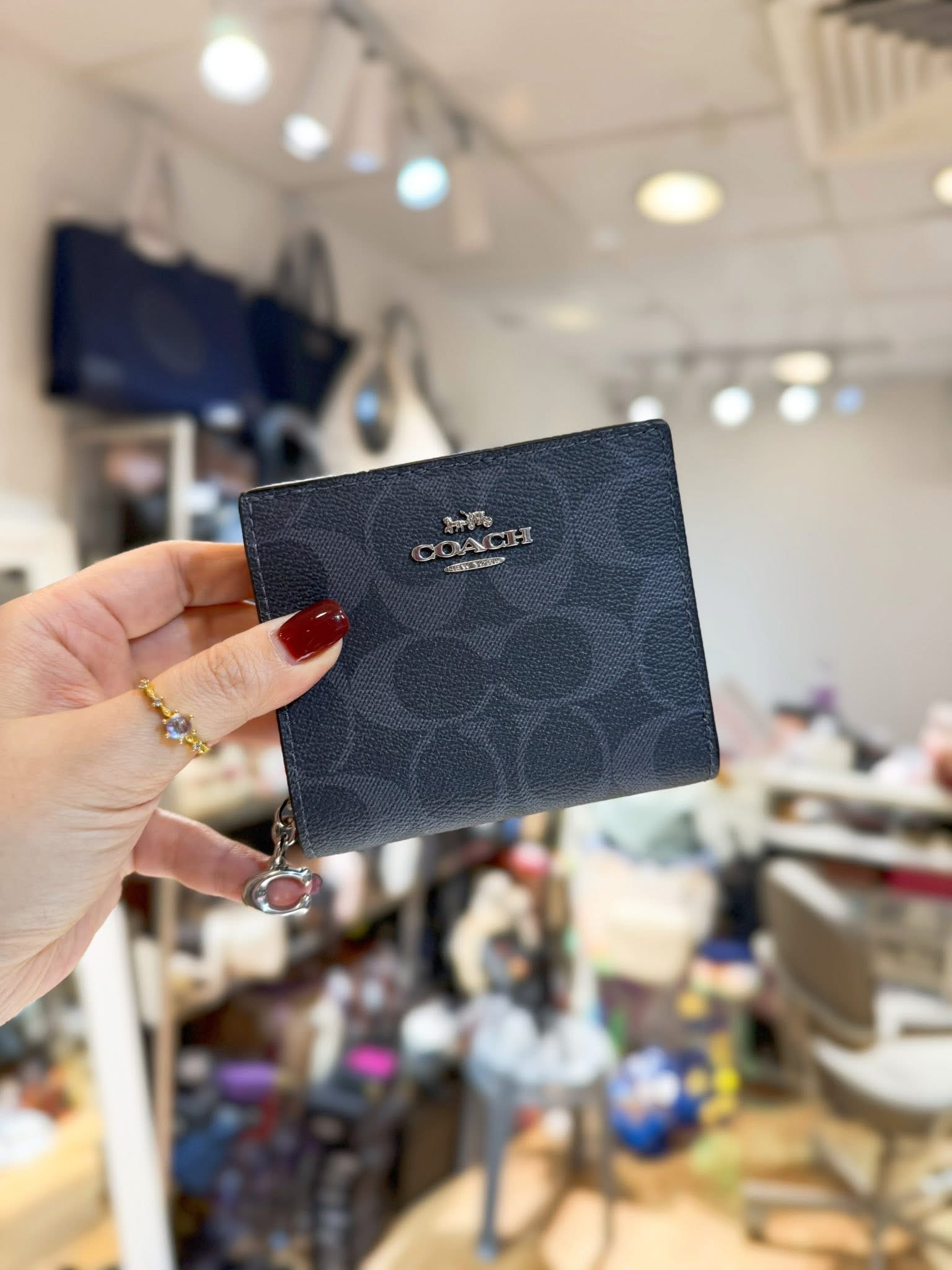 Coach Snap wallet navy/m