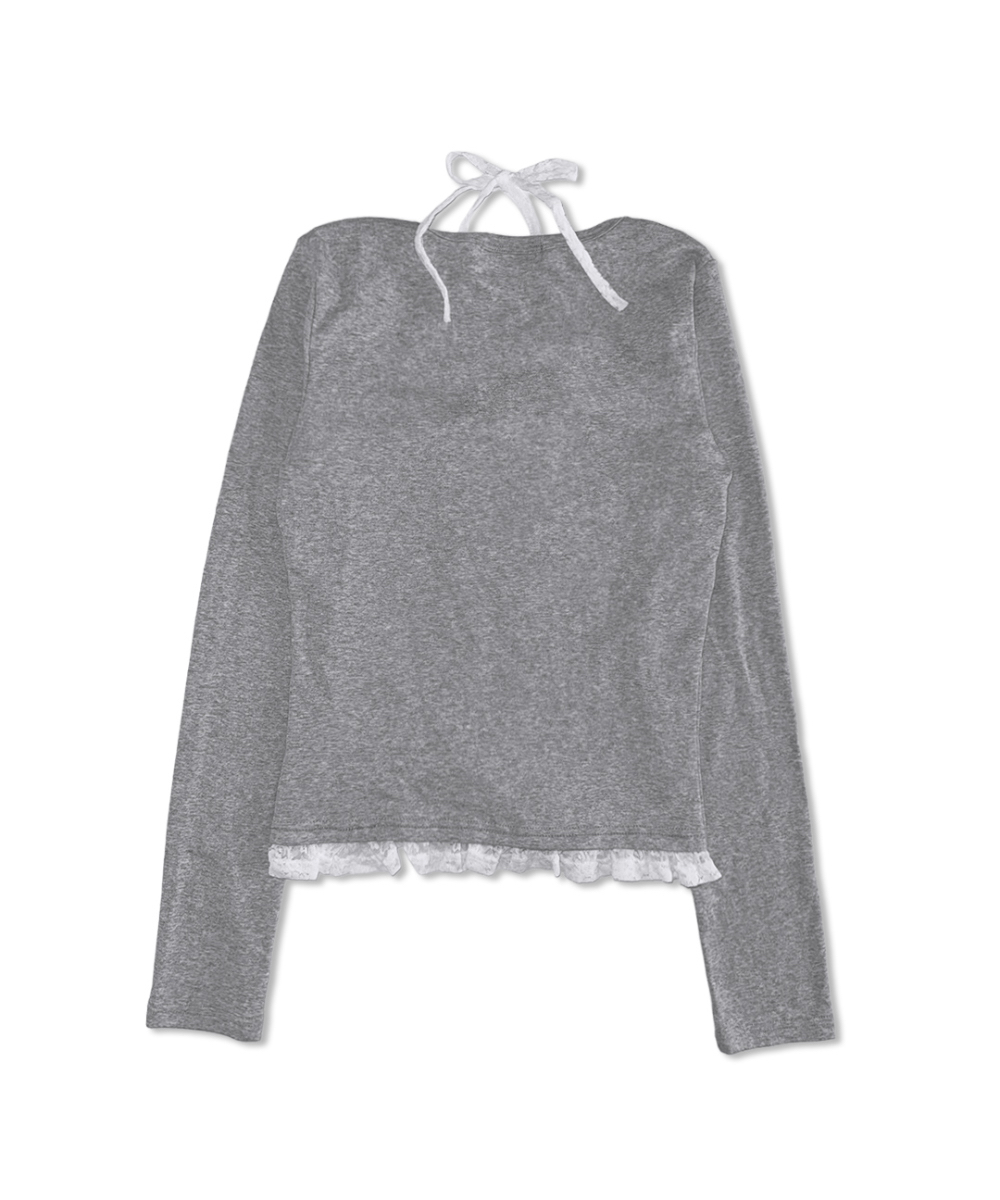 Lace Halter Layered Cardigan Top