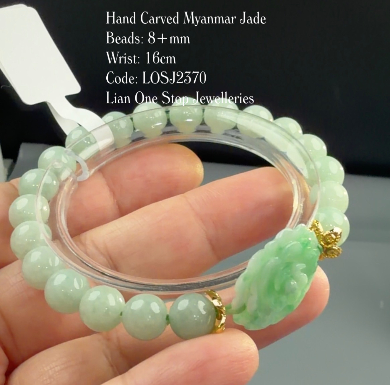 Code: LOSJ2370 Hand Carved Myanmar Jade 