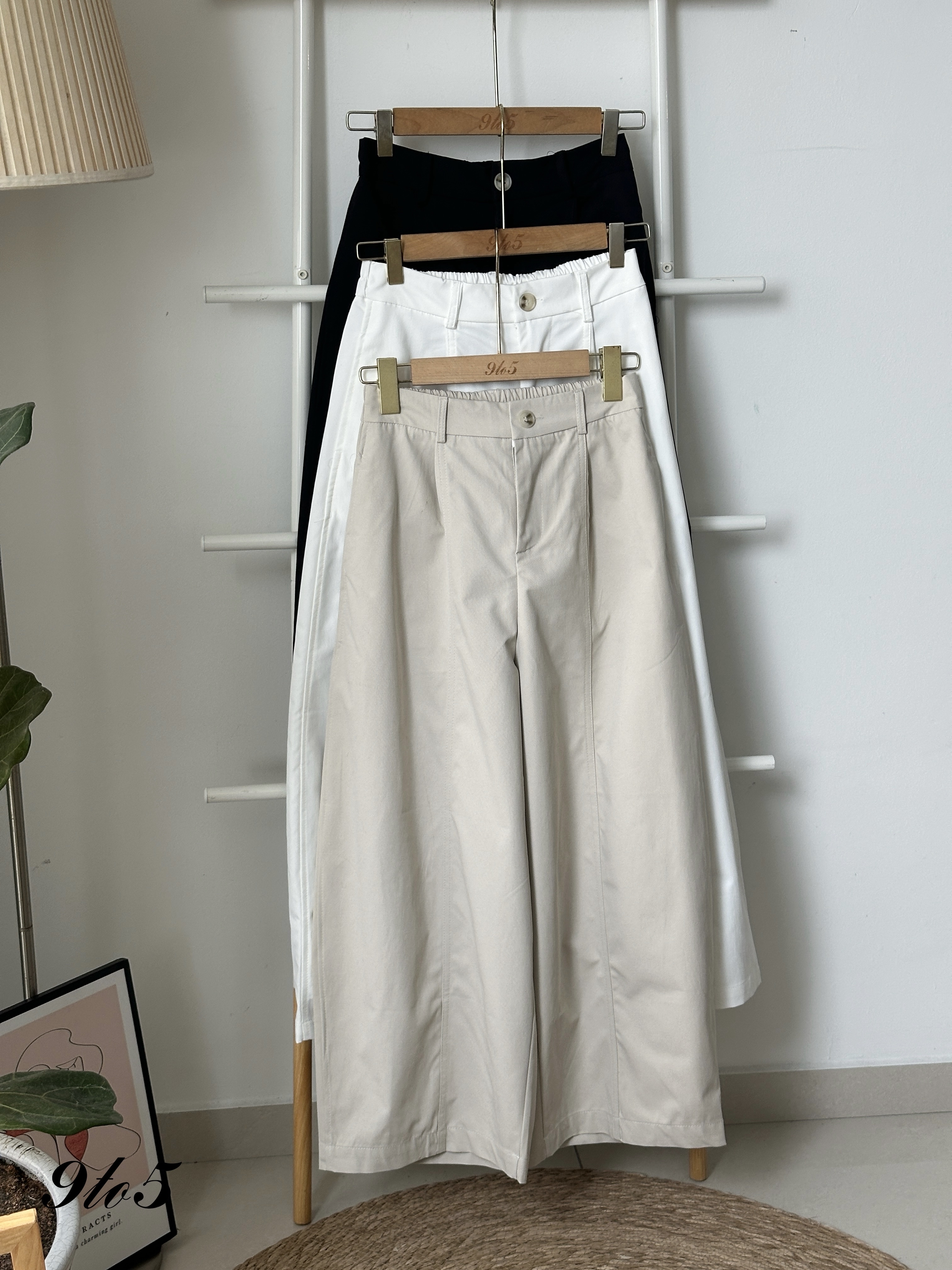 S1841 Long Curved Pants - 3 Colors 