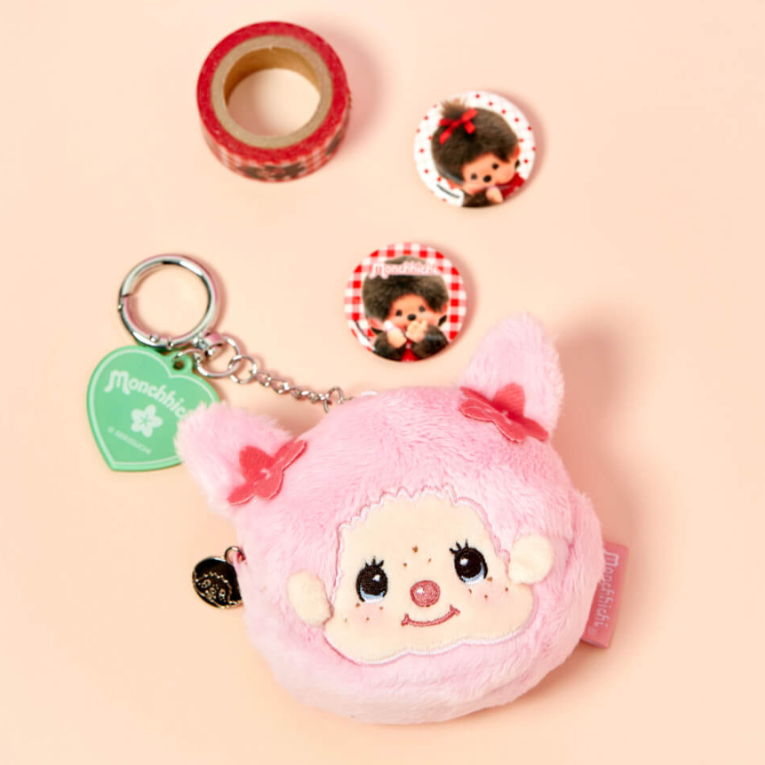 [MONCHHICHI] 櫻花限量版 大頭 Pouch Keyring