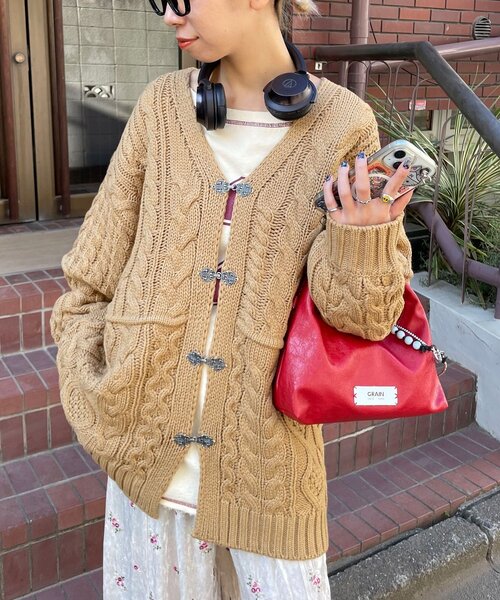 麻花針織長外套【JT026】