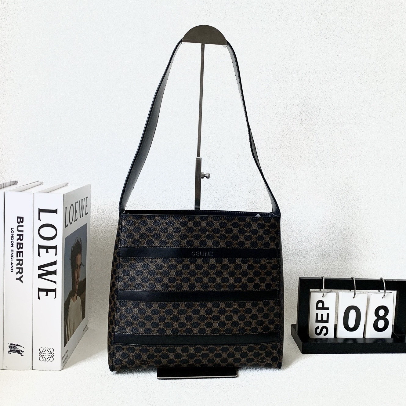 【預訂貨品】Celine黑花拼皮tote bag