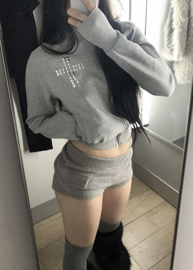 Wool-Blend Micro Shorts