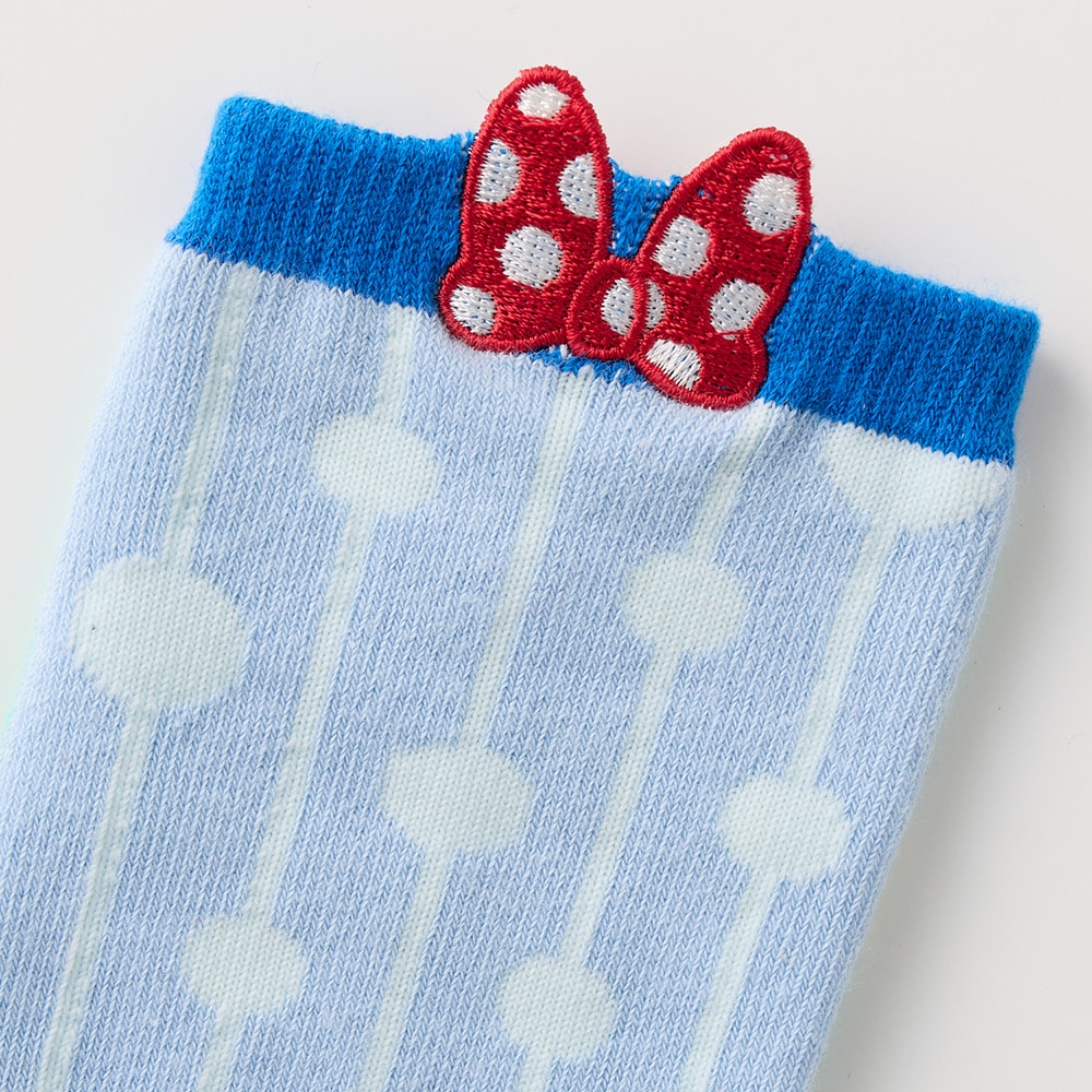 🆕【⭐訂購⭐】 🇯🇵日本直送🌀#Minnie 蝴蝶結刺繡 中筒襪套裝(1套2對)🌀[ELBA-0071][260308]