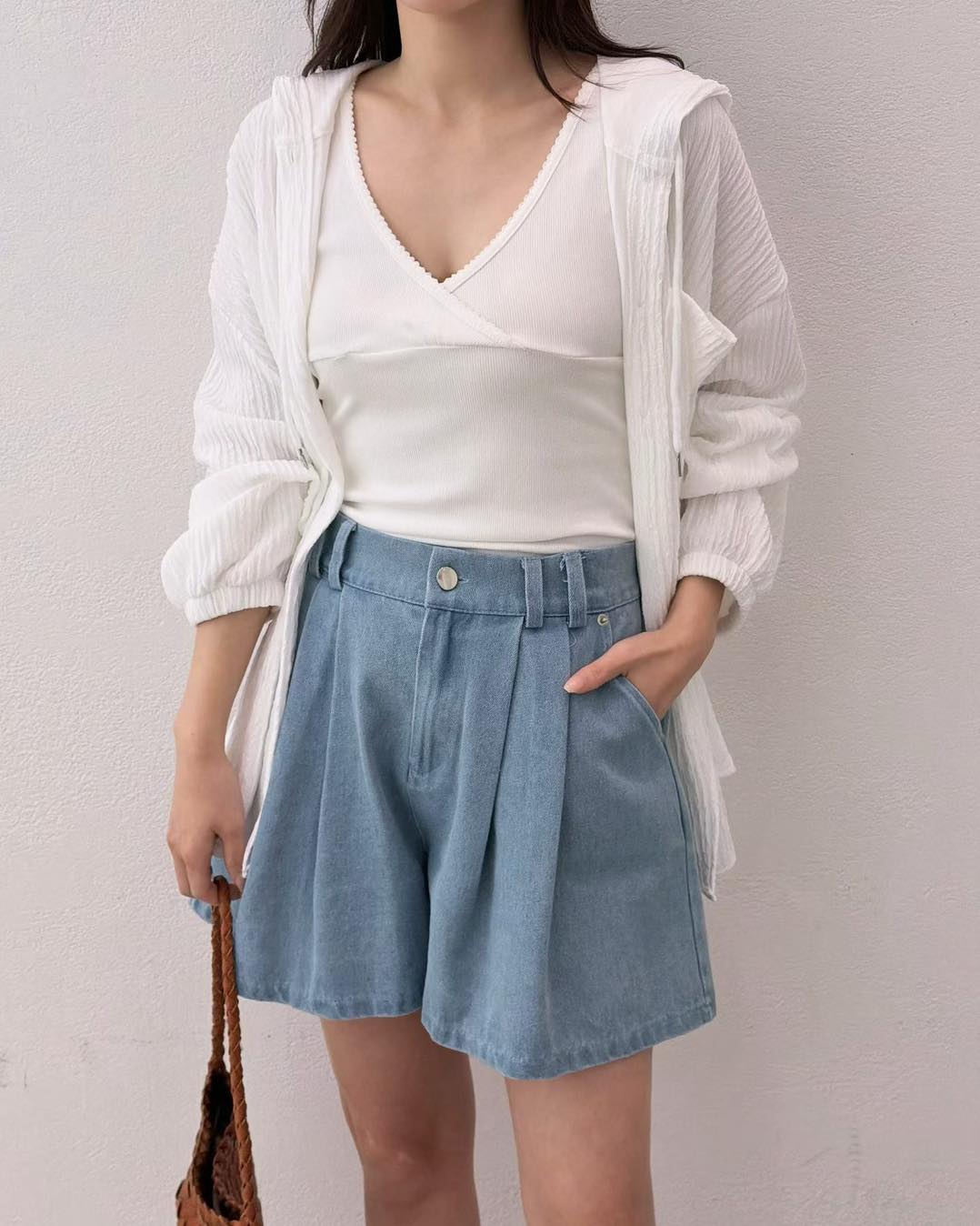 百搭簡單牛仔短褲