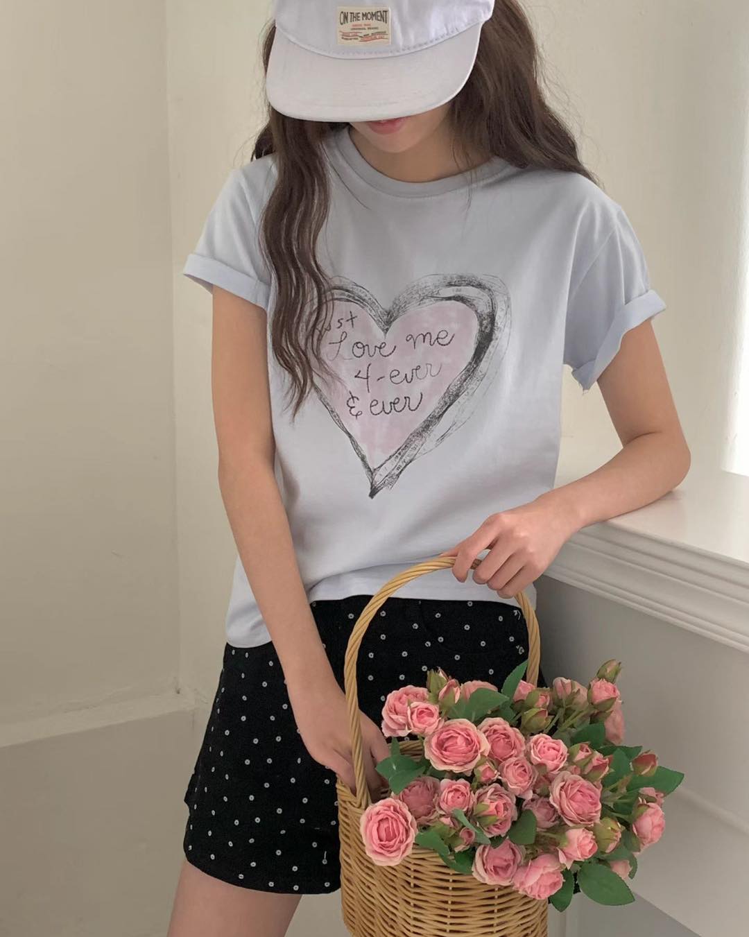 just love me forever print tee