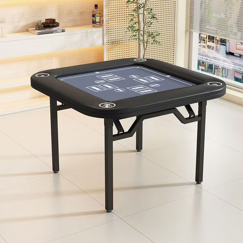 折疊式皮質摜蛋桌家用棋牌桌可折疊簡約現代使用棋牌桌折疊桌‑poker table