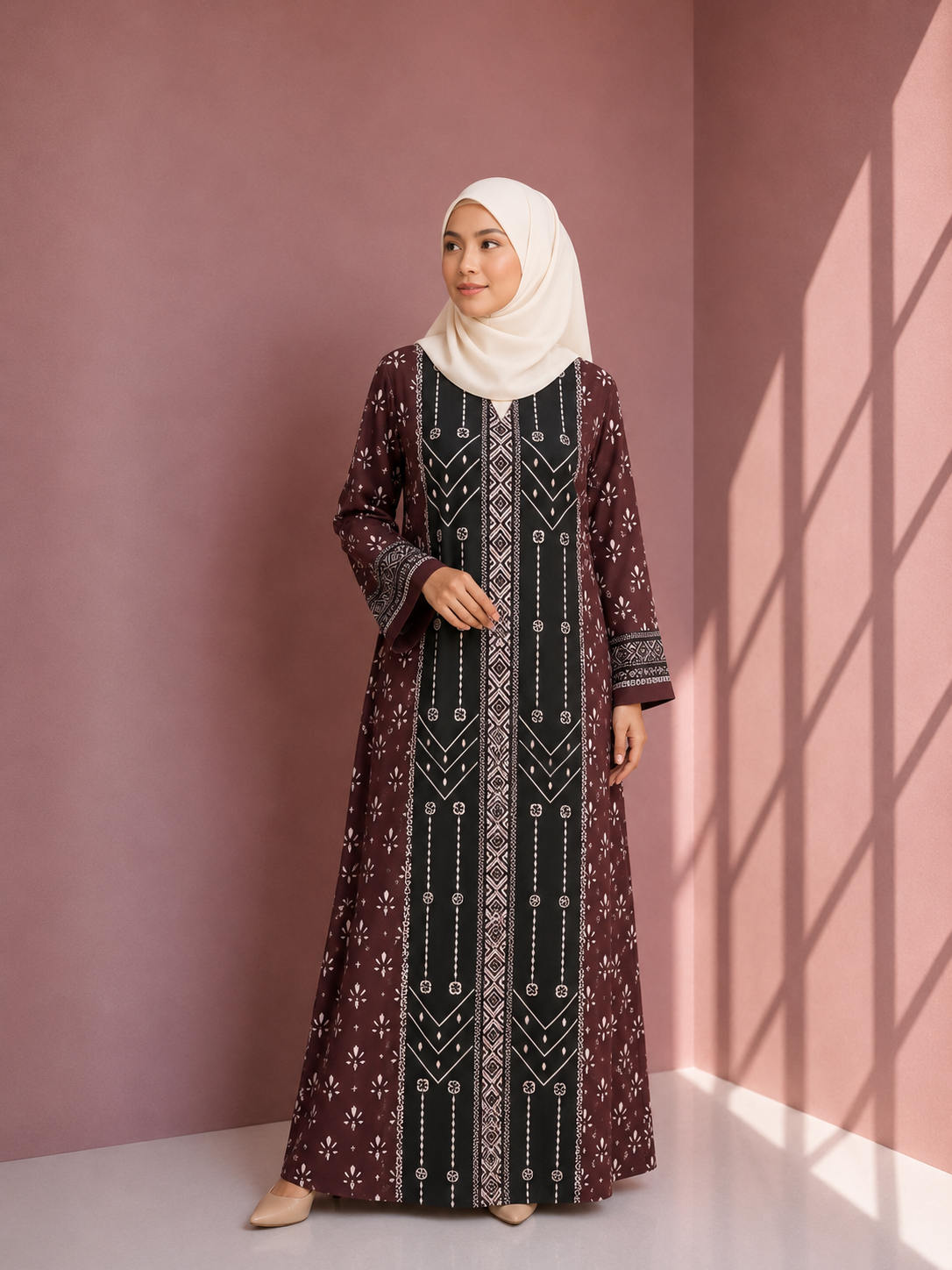 ARABIAN Premium Satin - Maroon Black