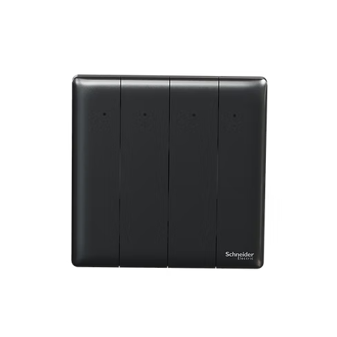 施耐德 Unica X 石墨灰 4位單控 帶指示燈 開關掣