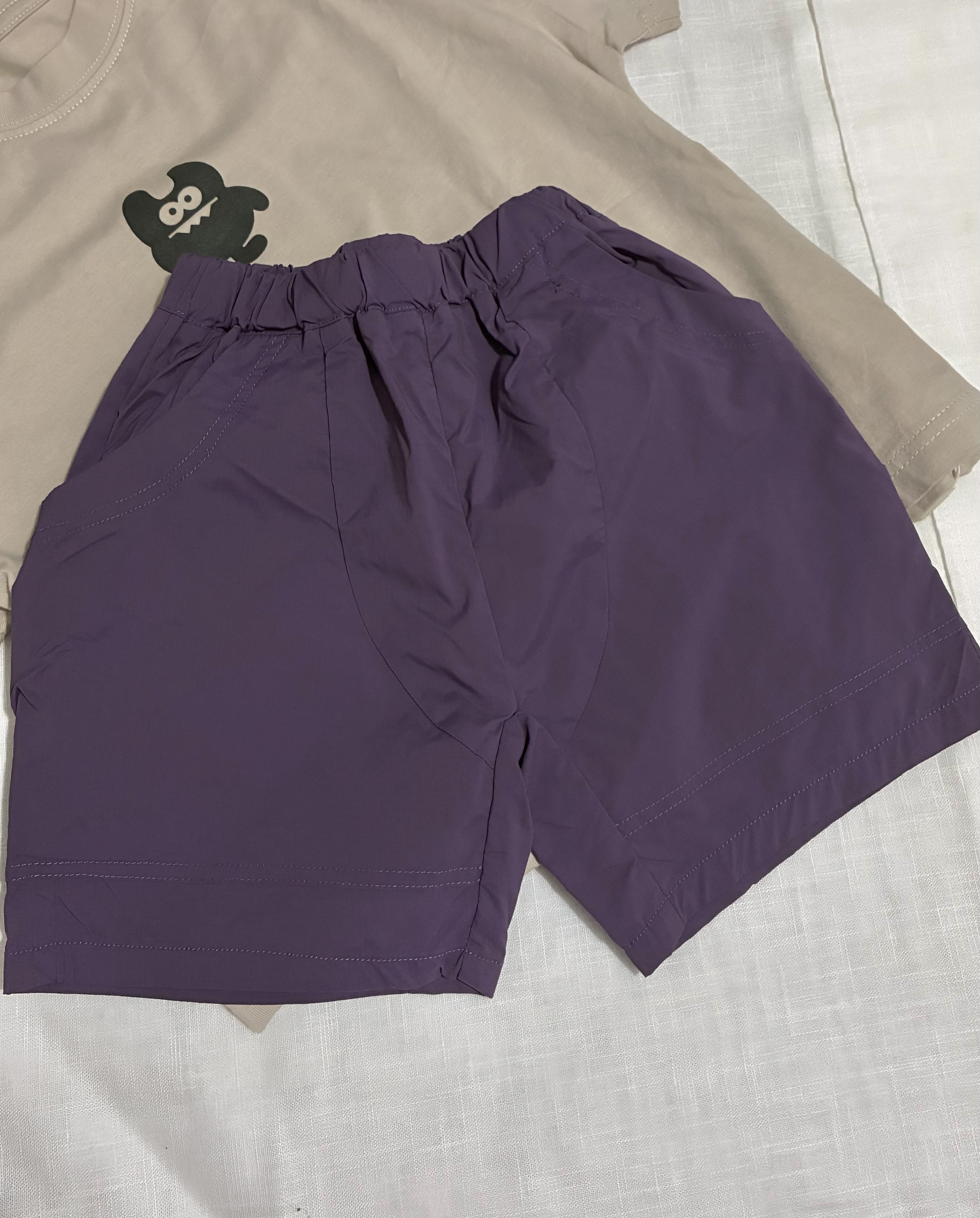 蕈紫色休閒短褲YZ25150