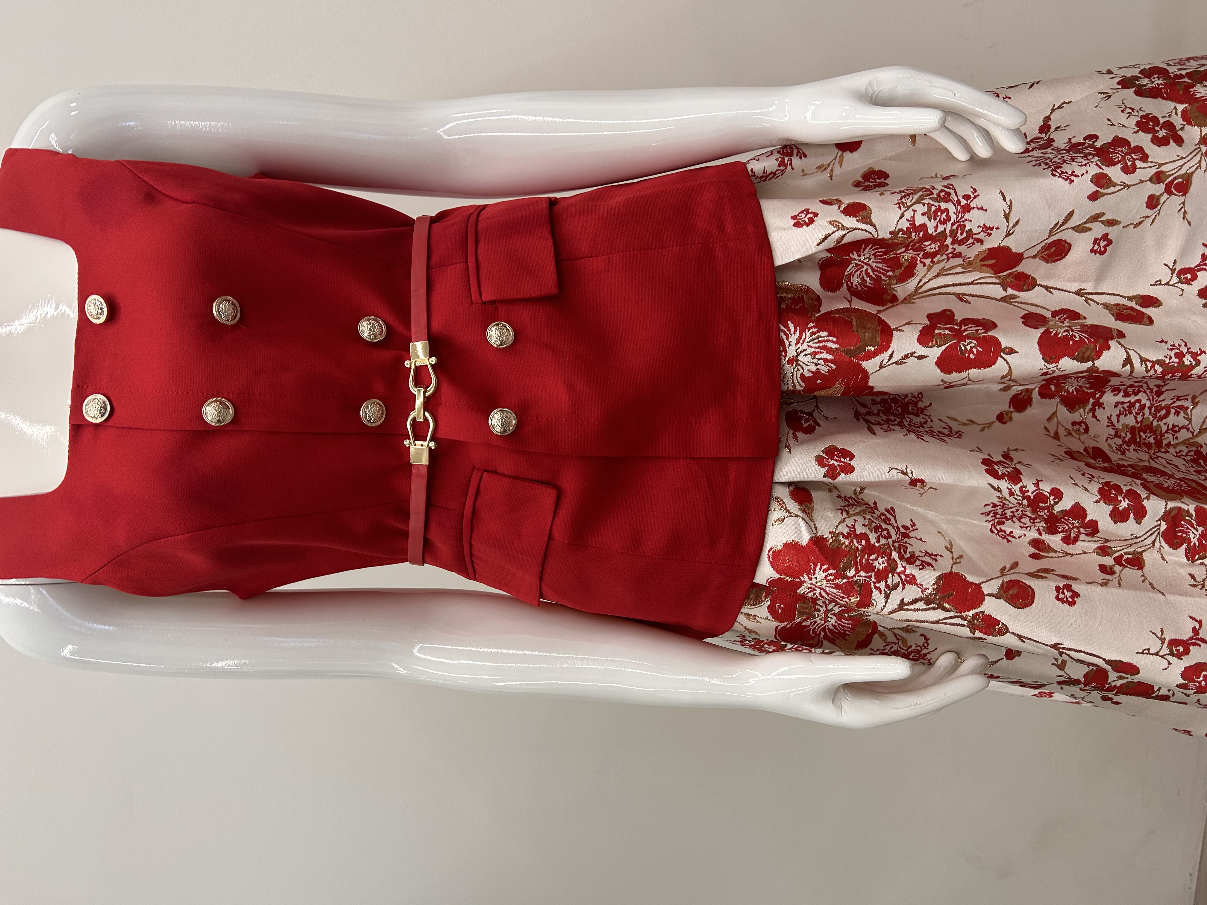 583.WB BTS Top + Embroidered Skirt