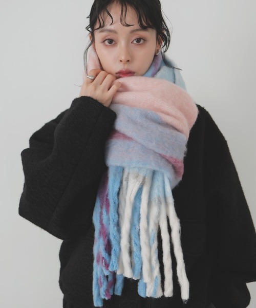 拼色暖笠笠頸巾【JA001】