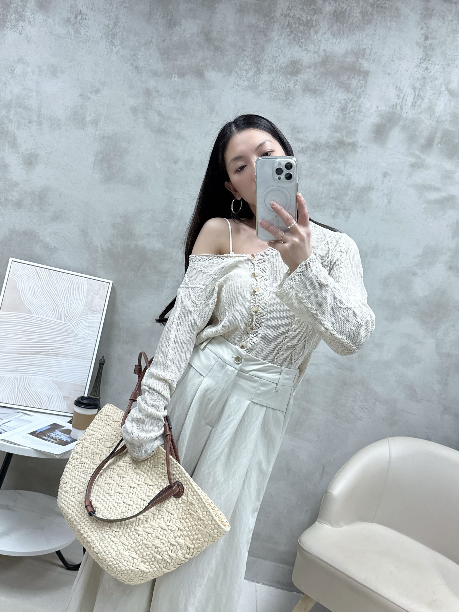 C09 V領織紋外套