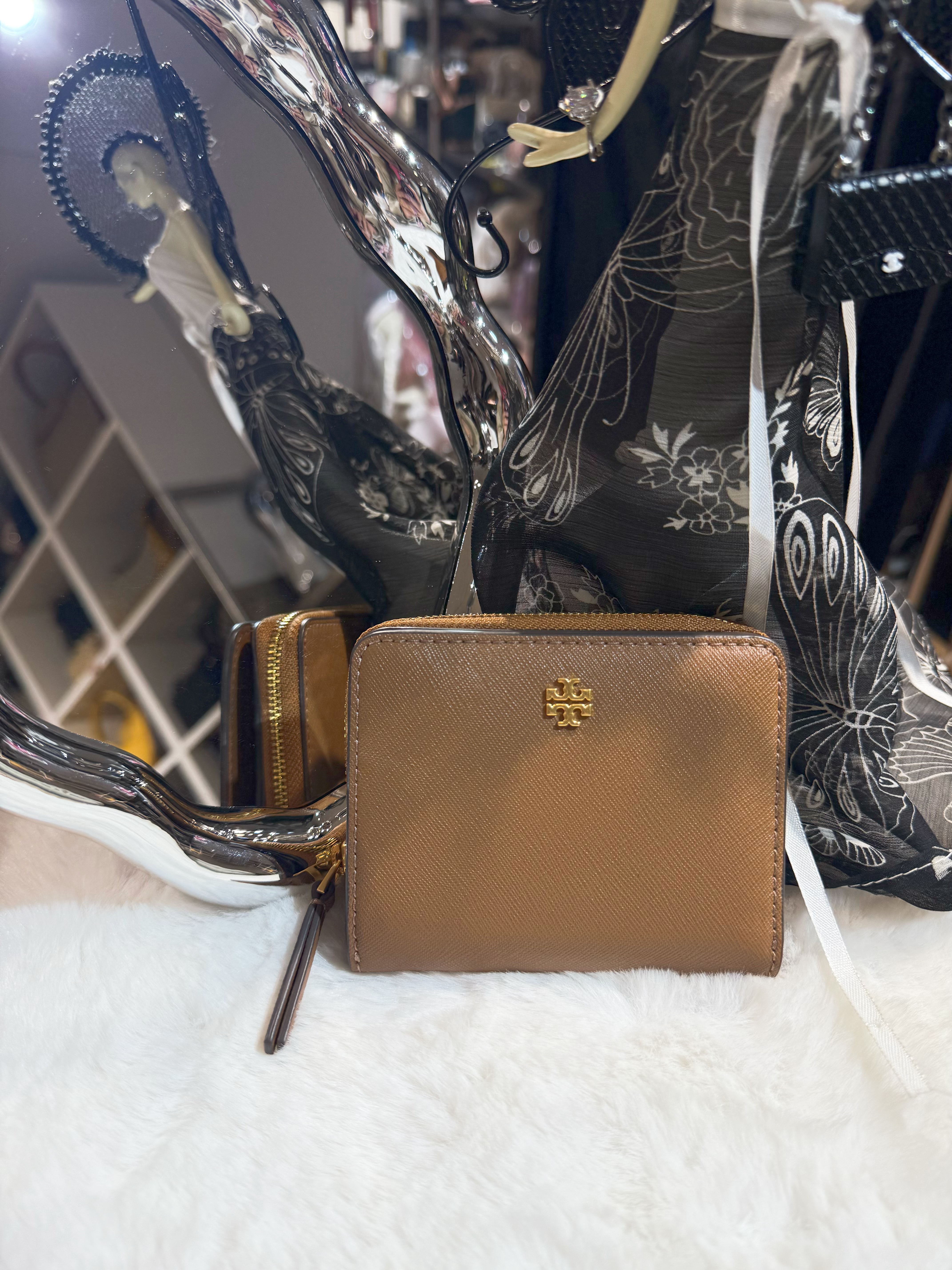 Tory burch Emerson zip wallet sf/sand