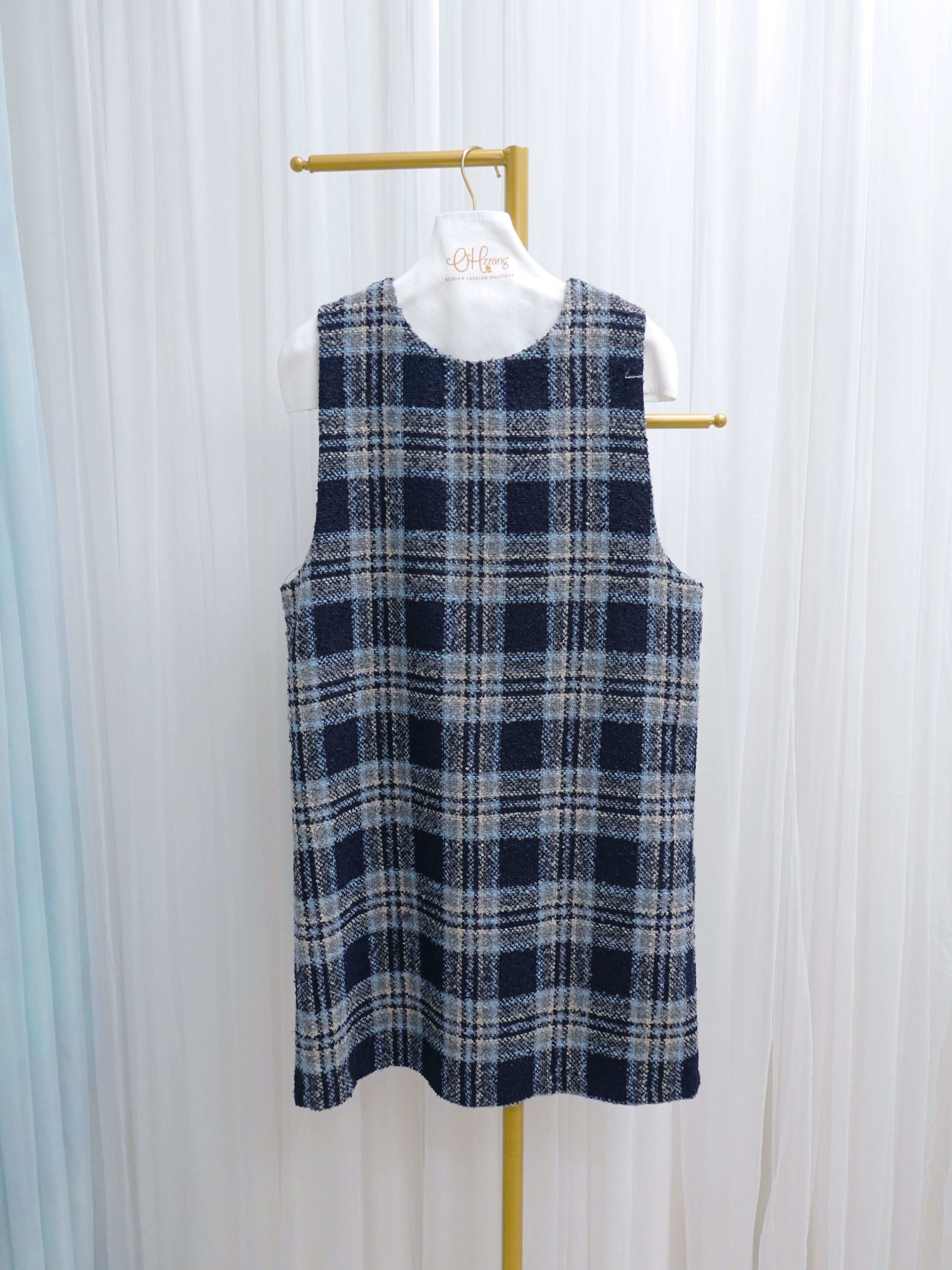 OPS04_12A 藍格背心OPS (藍)