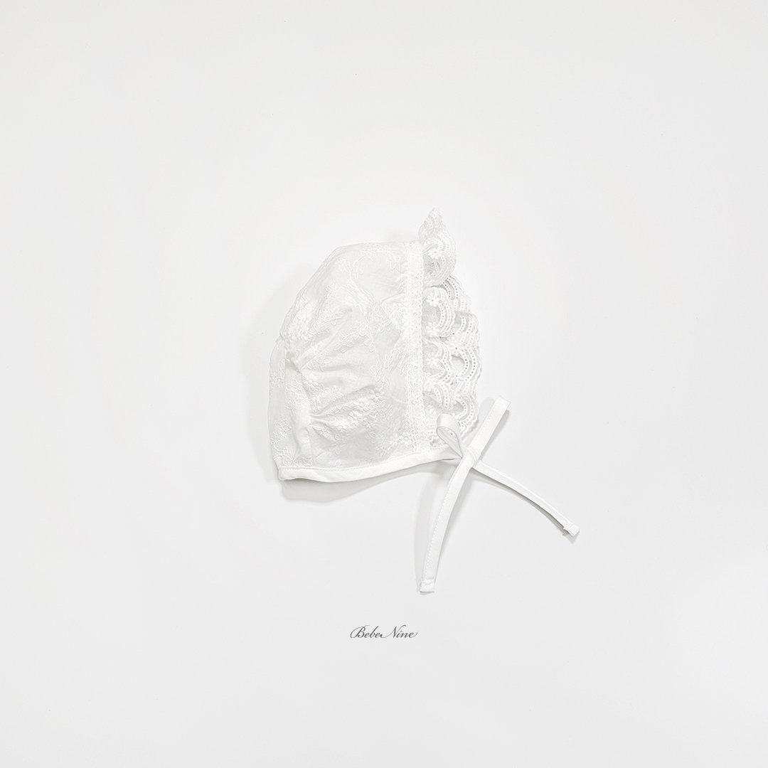 ☀️預訂 韓國直送☀️🇰🇷Bebeninie蕾絲花邊純棉嬰兒包耳帽